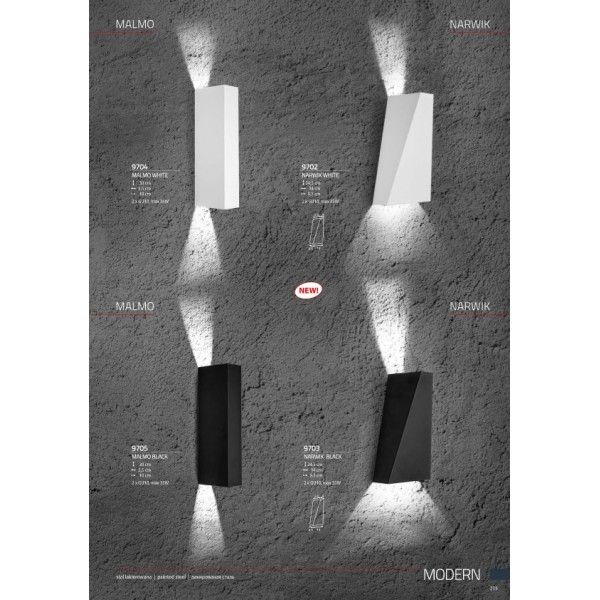 Настенный светильник Nowodvorski Narwik 9702