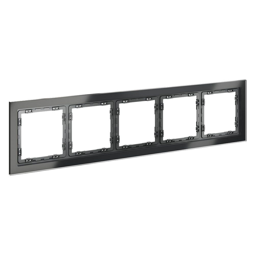 Рамка на 5 постов Voltum S70 VLS110507 (графит, стекло)