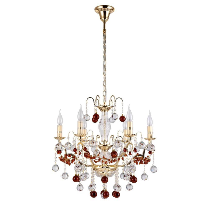 Подвесная люстра Crystal Lux FRUTA SP6 GOLD