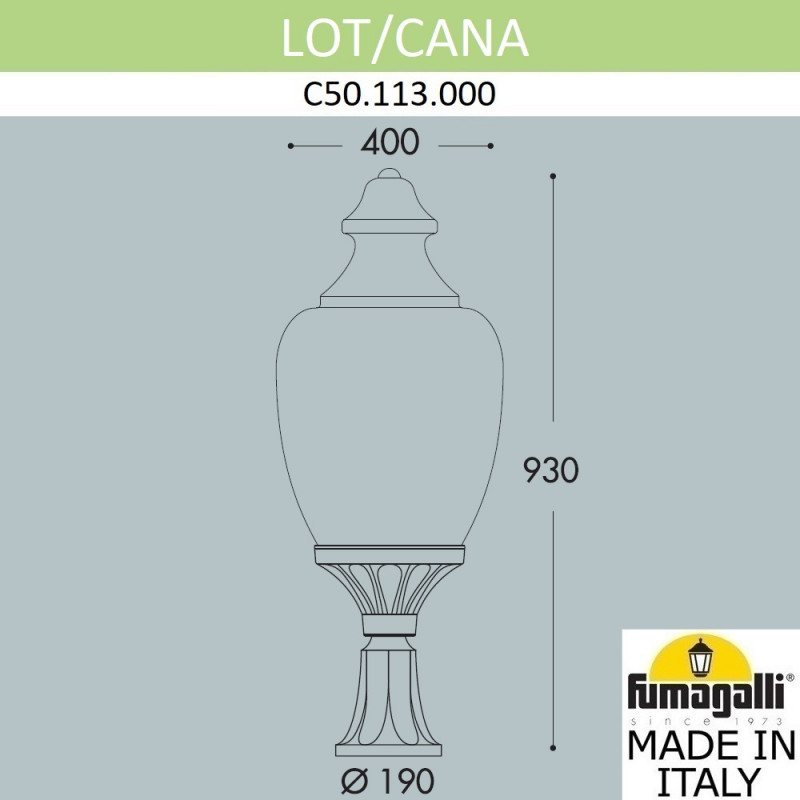 Садовый светильник Fumagalli C50.113.000.AE27