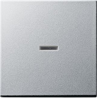 Лицевая панель Gira System 55 выключателя одноклавишного с подсветкой алюминий 029026