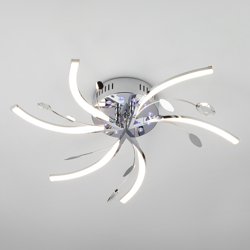 Потолочный светодиодный светильник Eurosvet Windmill 90125/6 хром