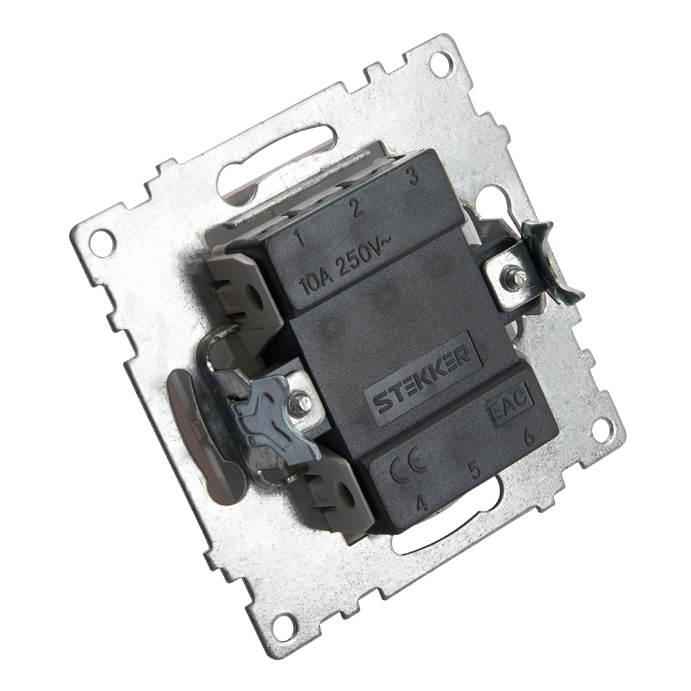 Переключатель1-клавишный Stekker Катрин 39590