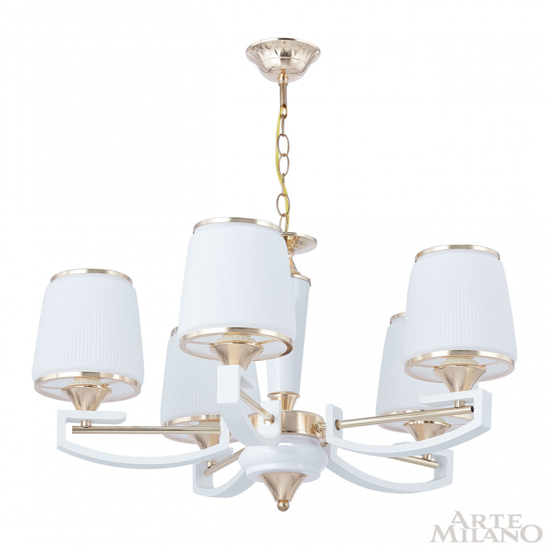 Подвесная люстра Arte Milano Florentia-2457 302457/5 Wh/Gd