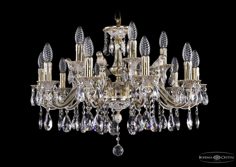 Подвесная люстра Bohemia Ivele Crystal 1703/12+4/225/A/GW/Bird