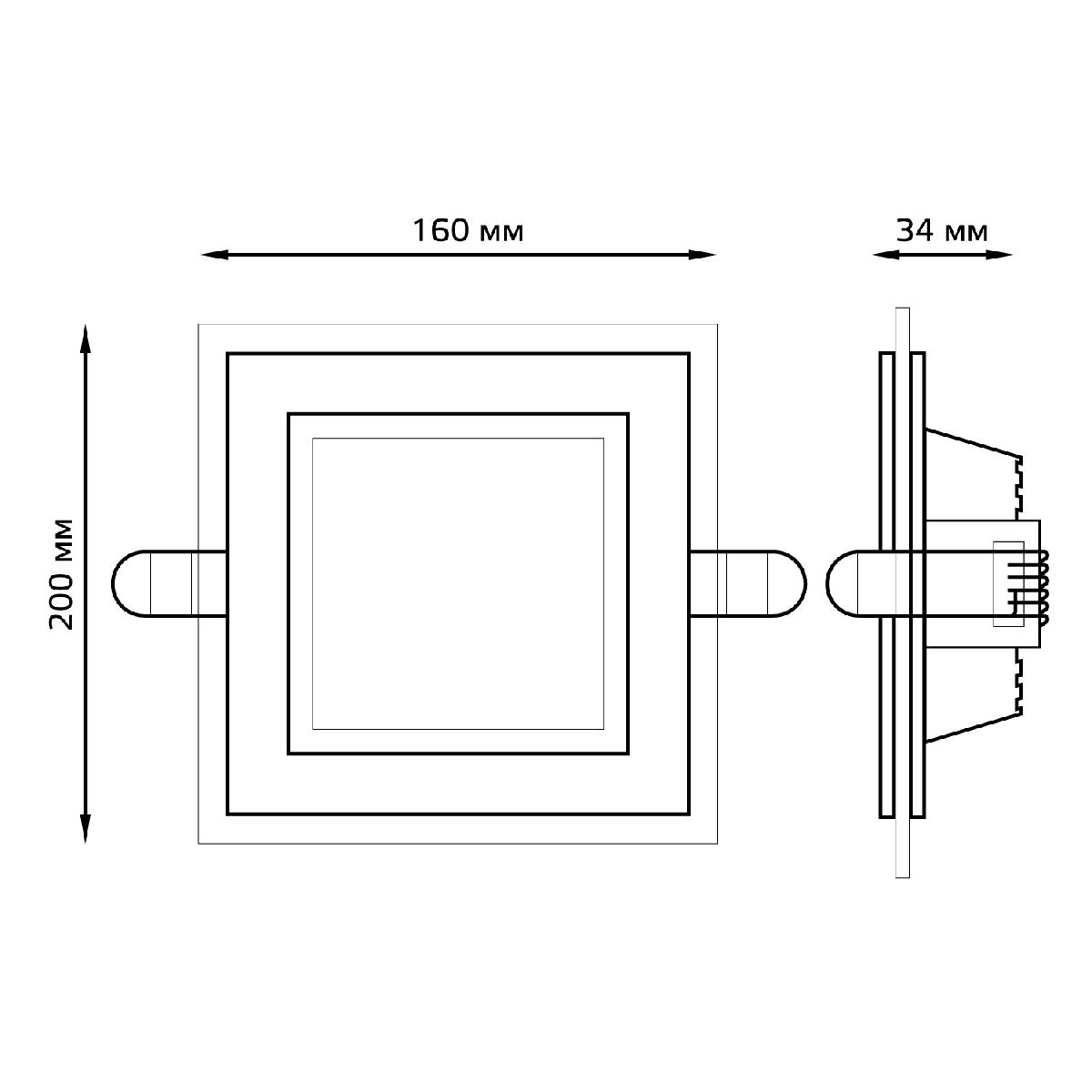 Встраиваемый светодиодный светильник Gauss 948111118