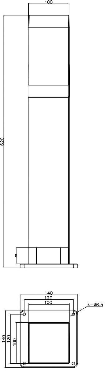 Ландшафтный светильник Deko-Light Socket Tower 733067