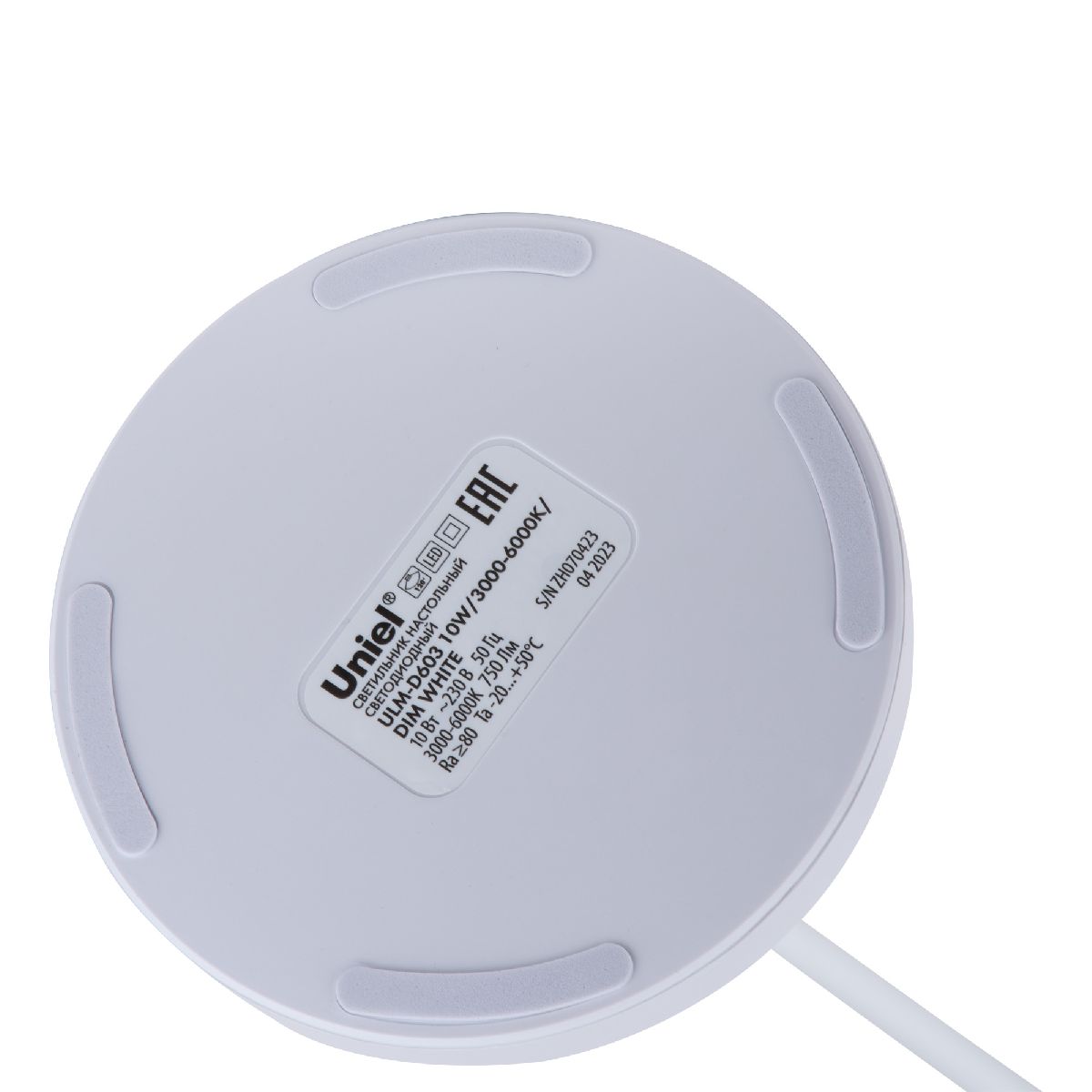 Настольная лампа Uniel ULM-D603 10W/3000-6000K/DIM WHITE UL-00011097