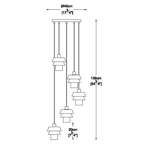 Подвесная люстра Lucide Jaden 70481/05/31