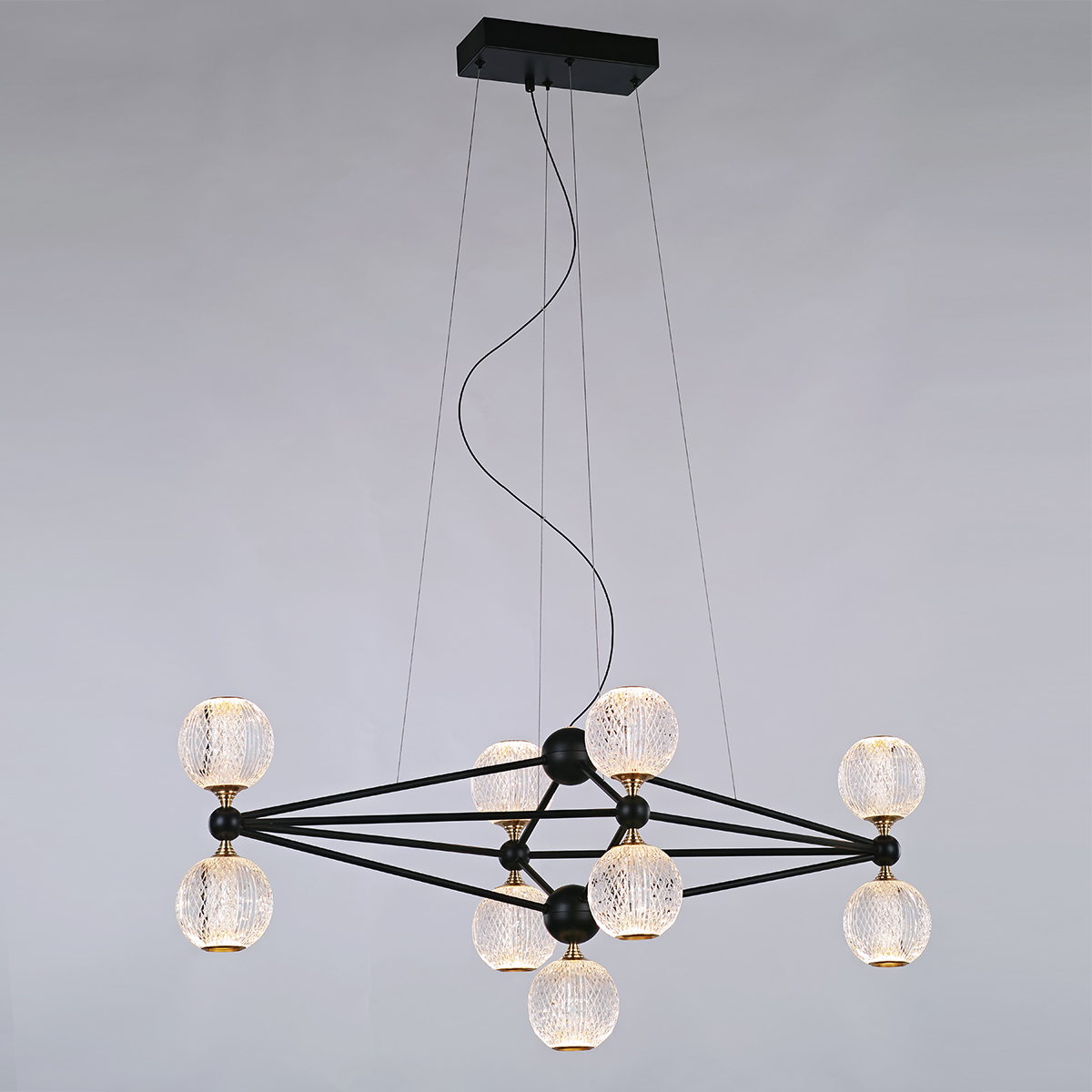 Подвесная люстра DeLight Collection Elliot Diamante MD20022005-9B black/chrome