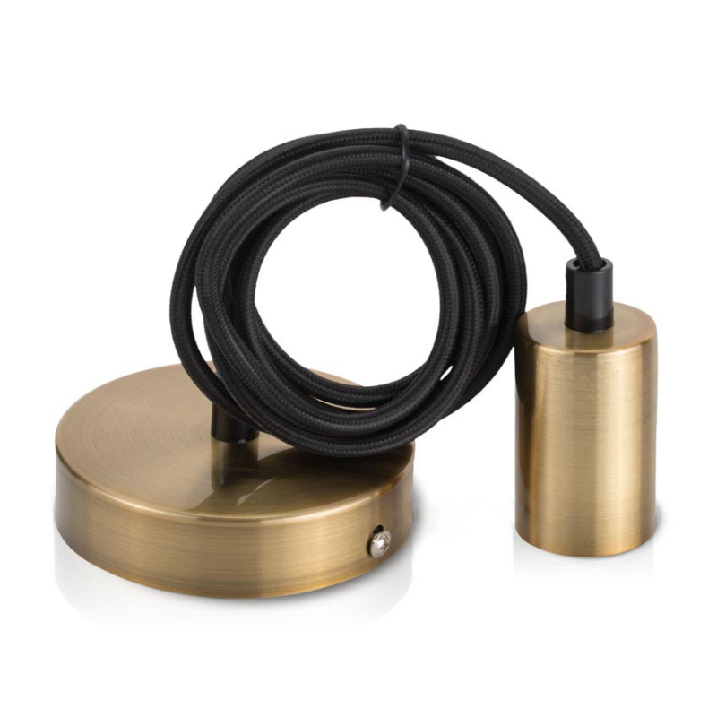 Ретро патрон с подвесом E27 Бронза Sun Lumen 058-186