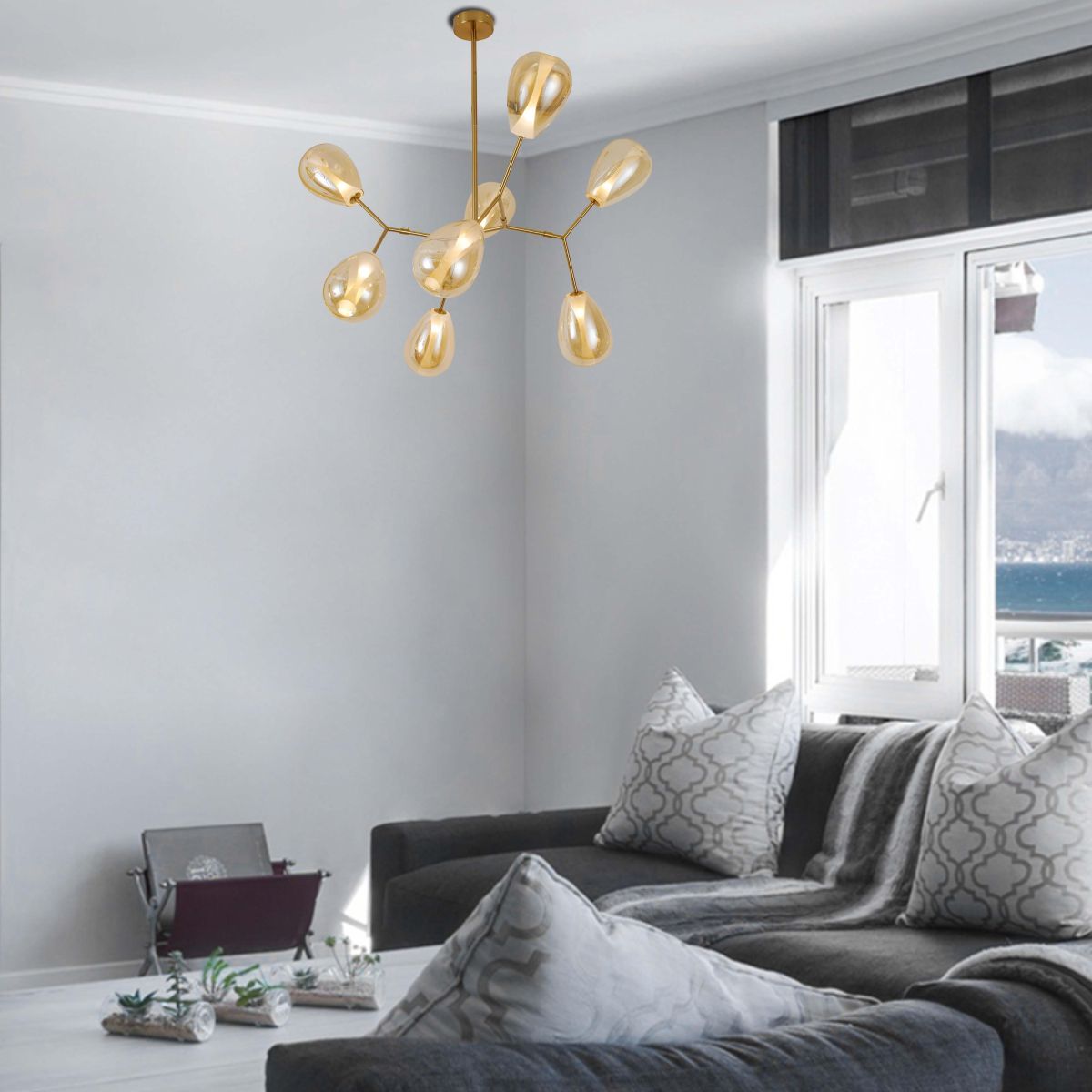 Люстра на штанге Alfa Light F1824-09