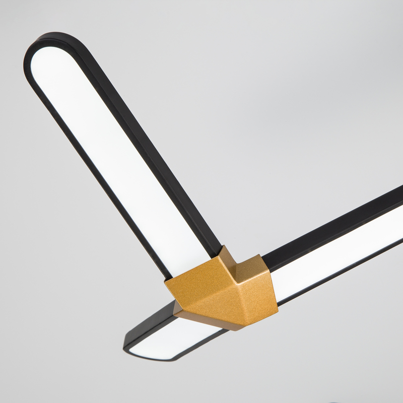 Потолочный светодиодный светильник Eurosvet Kyoto 90147/4 черный/золото