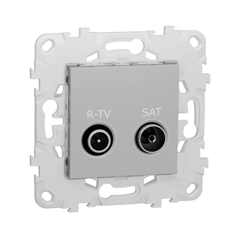 Розетка R-TV/SAT проходная Schneider Electric Unica New NU545630