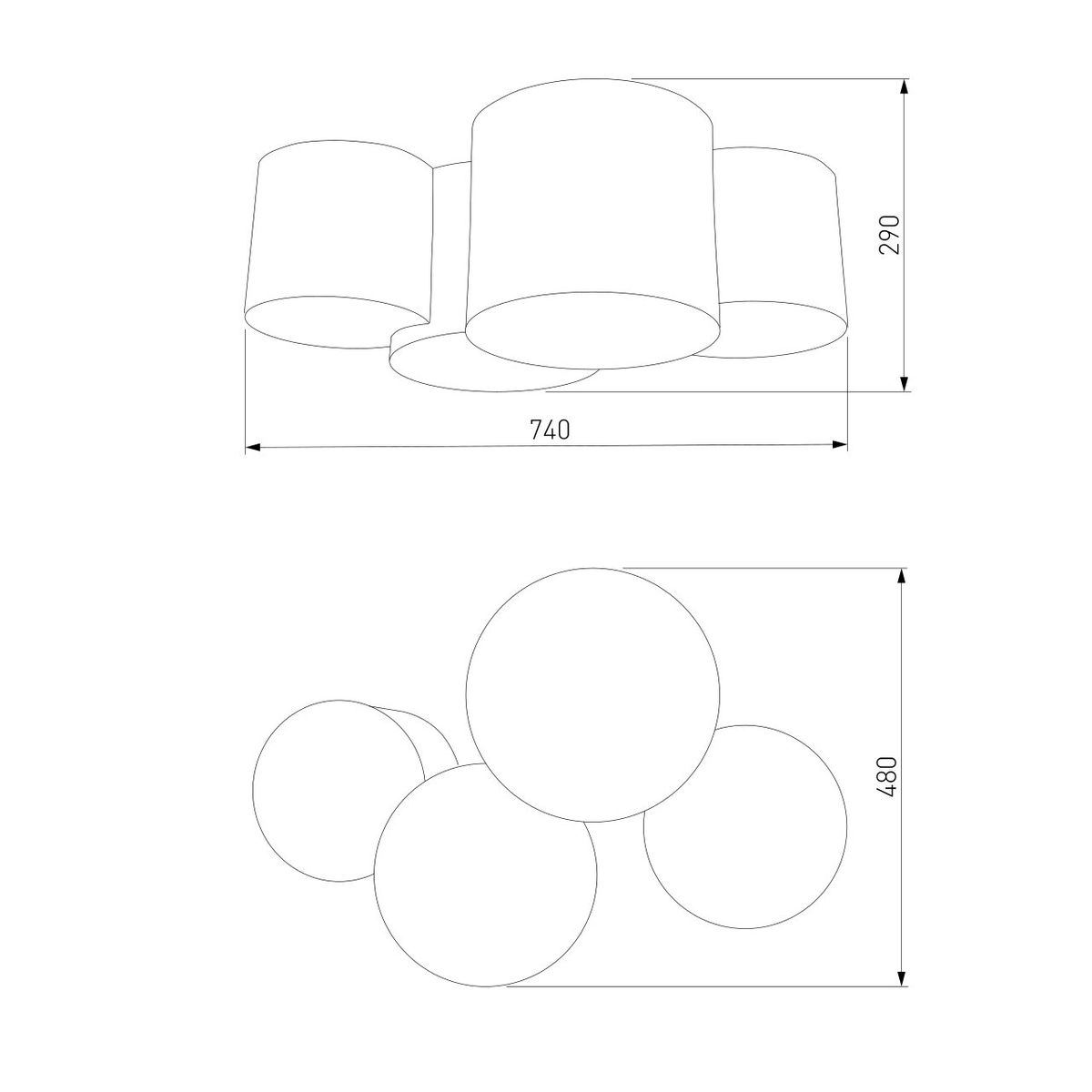 Потолочный светильник TK Lighting Mona 3446 Mona Black/Gold