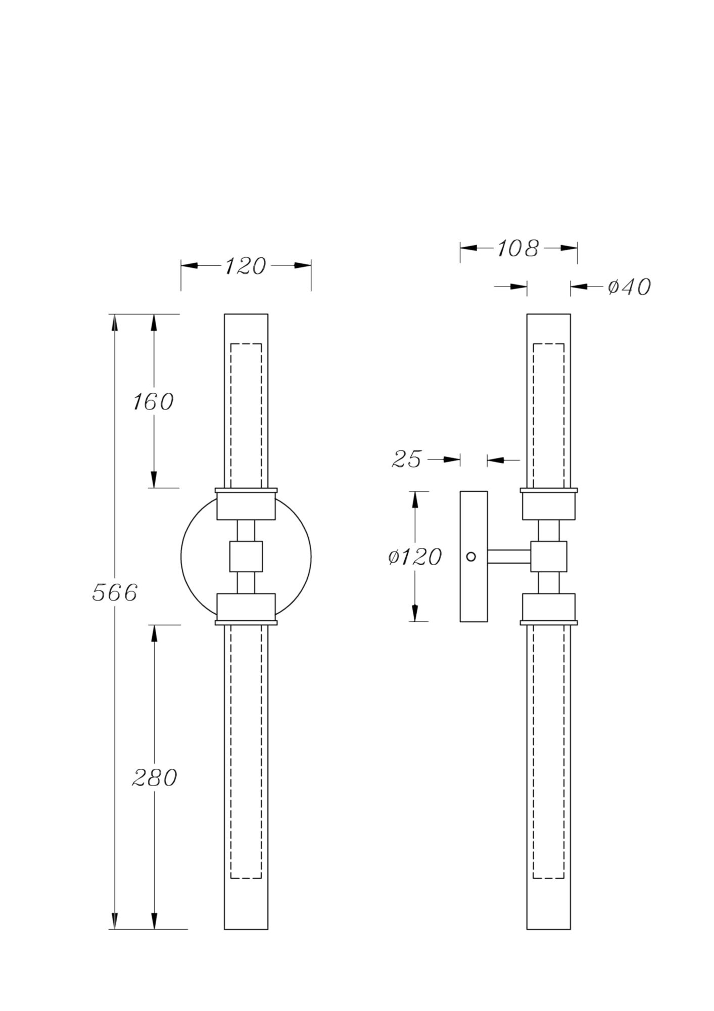 Настенный светильник Maytoni Stelo MOD116WL-L7BS3K