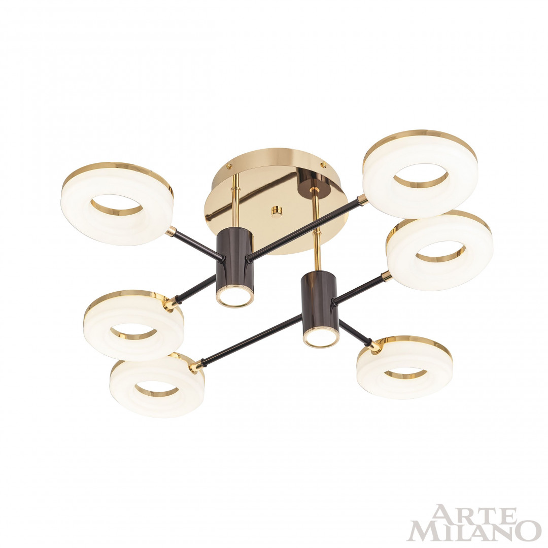 Потолочная люстра Arte Milano 271399/6 BK/GD