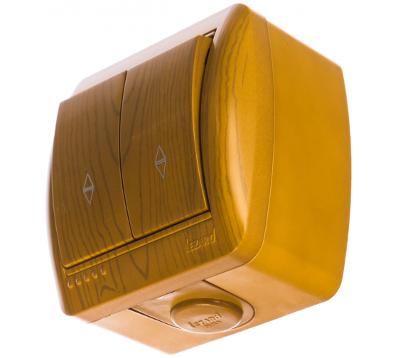 Выключатель проходной двойной Lezard Nata 710-0700-106