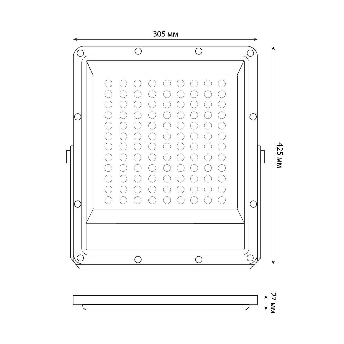 Прожектор Uniel ULF-F51D-200W/6500K IP65 200-240V GREY UL-00012761