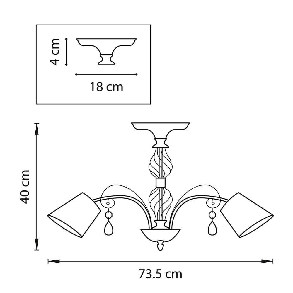 Потолочная люстра Osgona Esedra 796056