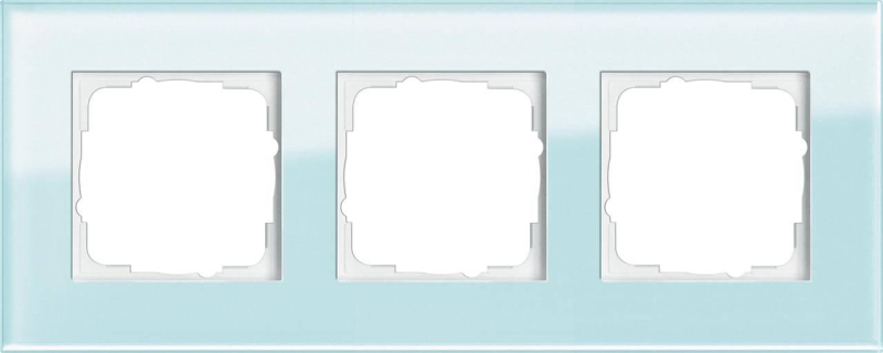 Рамка 3-постовая Gira Esprit салатовое стекло 021318