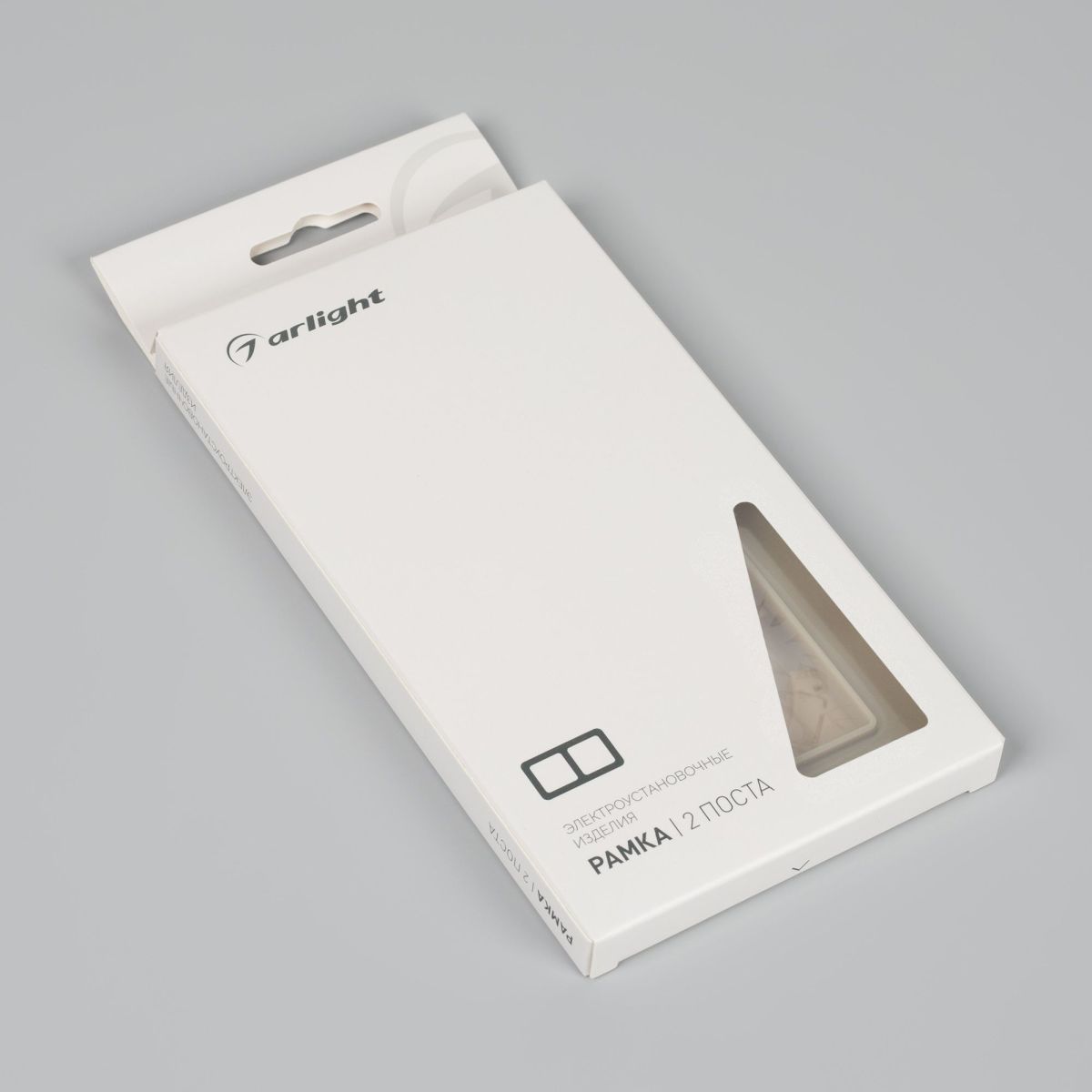 Рамка на 2 поста стеклянная Arlight FRM-OMALI-GS-2-GD 049695