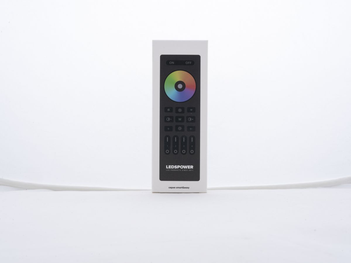 Пульт LEDS POWER RGB/RGBW/RGBCCT на 4 зоны RC03RFB черный 006550