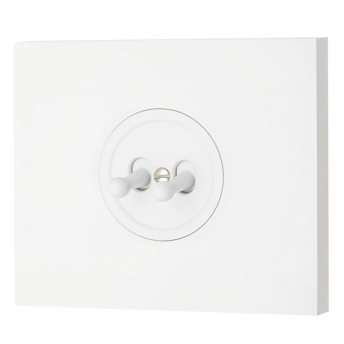 Кнопка двухтумблерная Bironi Шедель Бриз B3-232-21M-PB