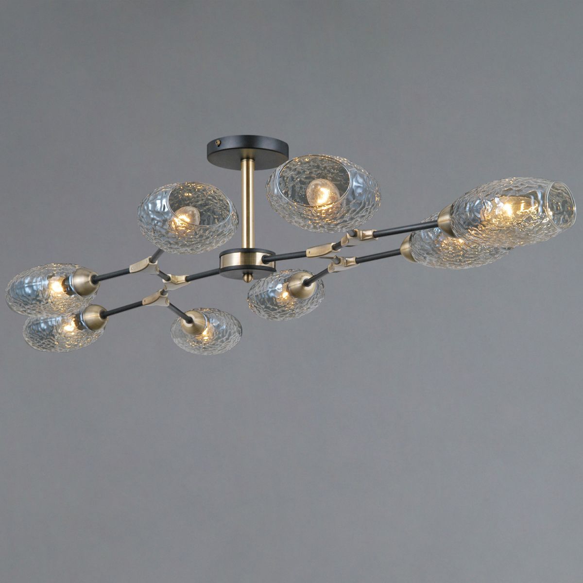 Люстра на штанге Illumico IL0272-8CSQ-25 BK AB TRENTO