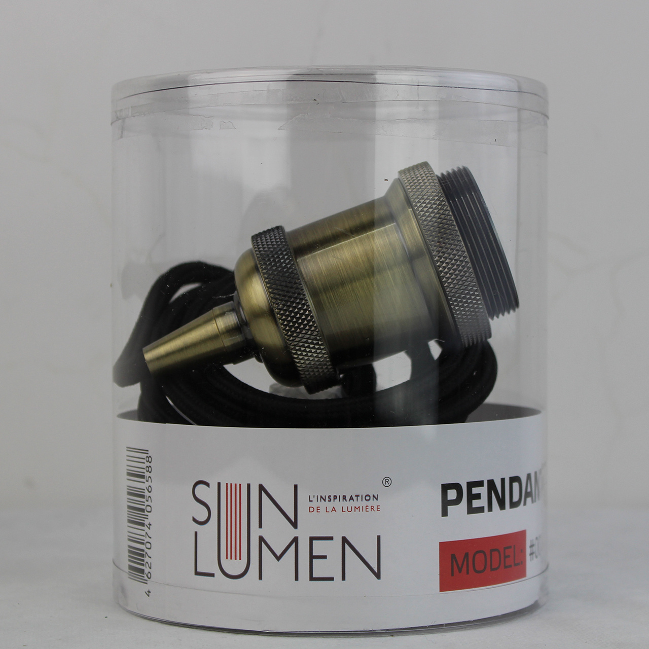 Ретро патрон с подвесом E27 Бронза Sun Lumen 056-588