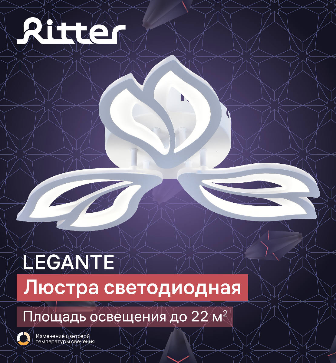 Потолочная люстра Ritter Legante 51664 8