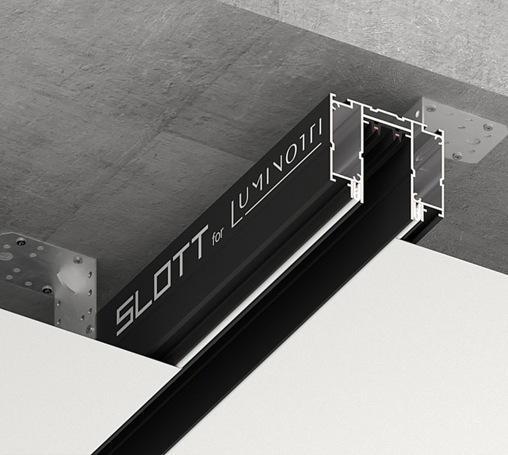 Шинопровод (комплект) Luminotti Slimline Slott LS.200.2M.BK