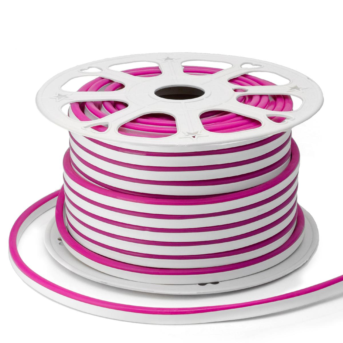 Светодиодный неон мини Apeyron 220В 6Вт/м smd2835 108д/м IP65 150Лм/м 50м розовый 10-85