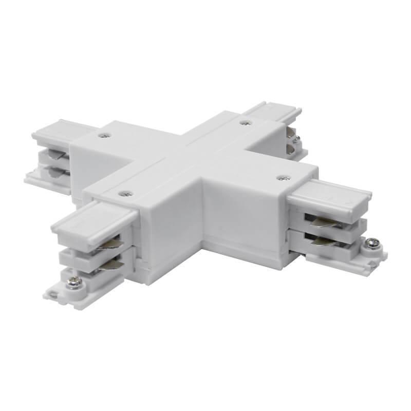 Соединитель для шинопроводов Х-образный (09749) Uniel UBX-A41 Silver