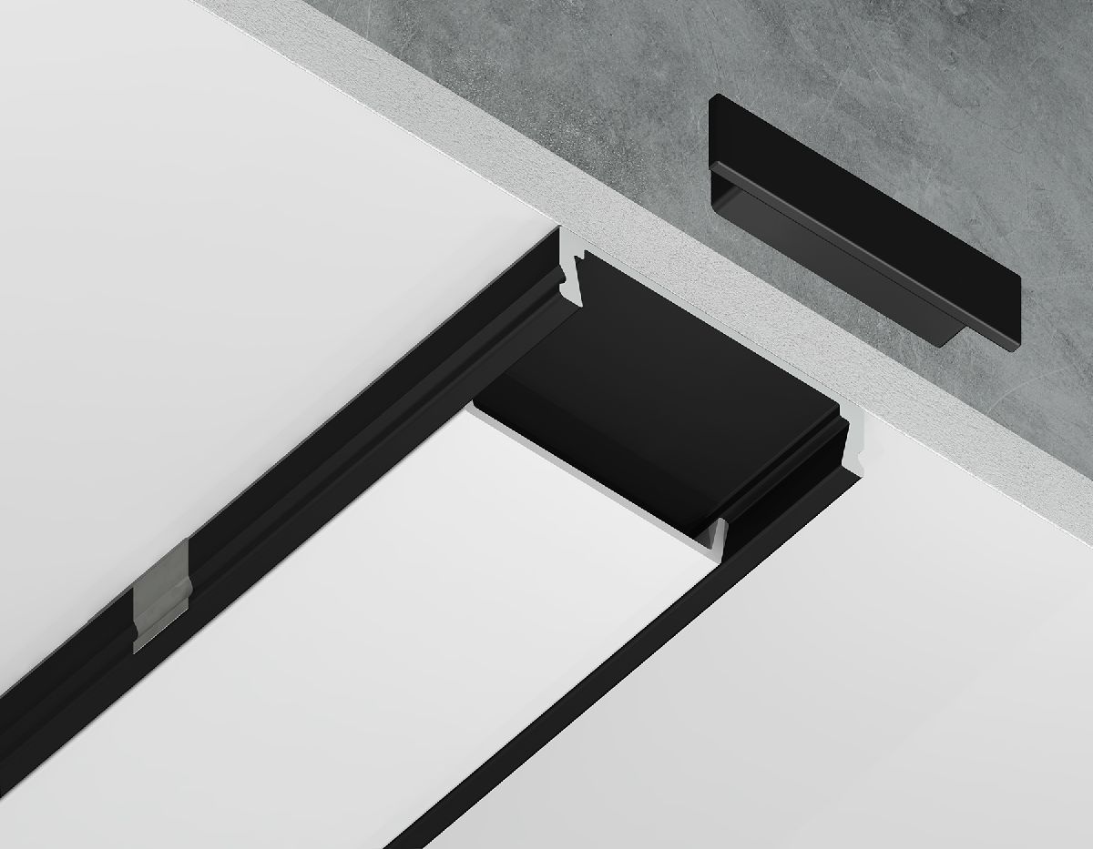 Алюминиевый накладной профиль Ambrella Light Alum Profile GP1800BK