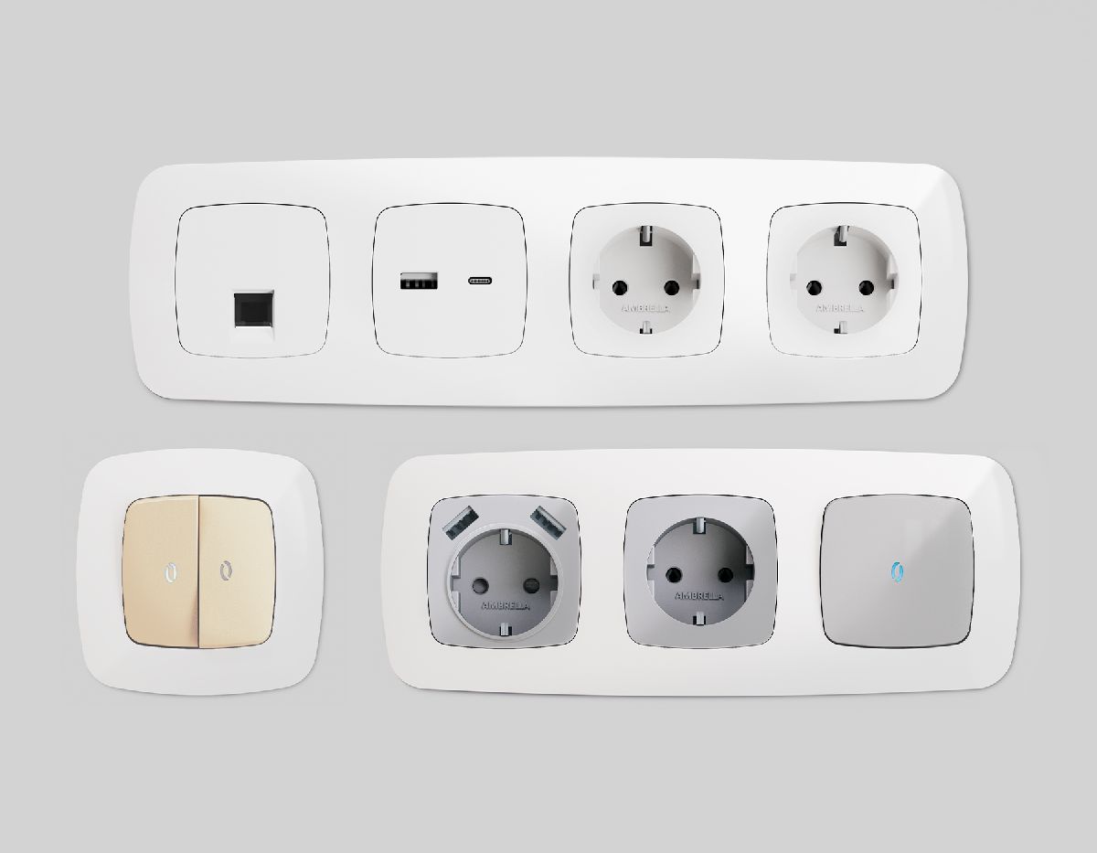 Рамка одноместная Ambrella Volt Ecta OF140101