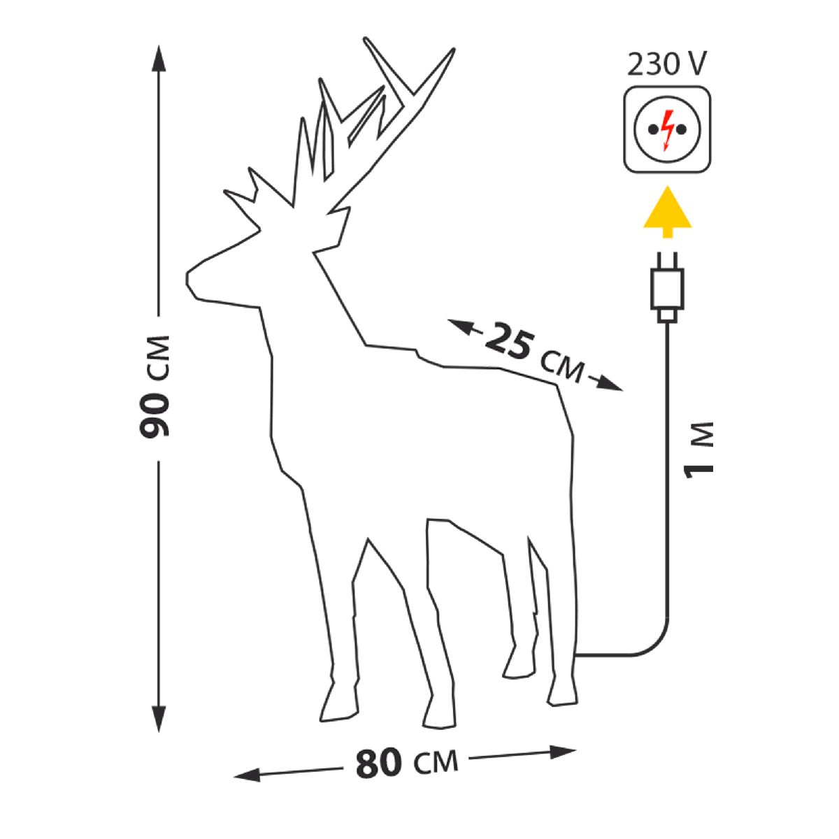 Светодиодная фигура Uniel ULD-R501 220V DEER UL-00011051