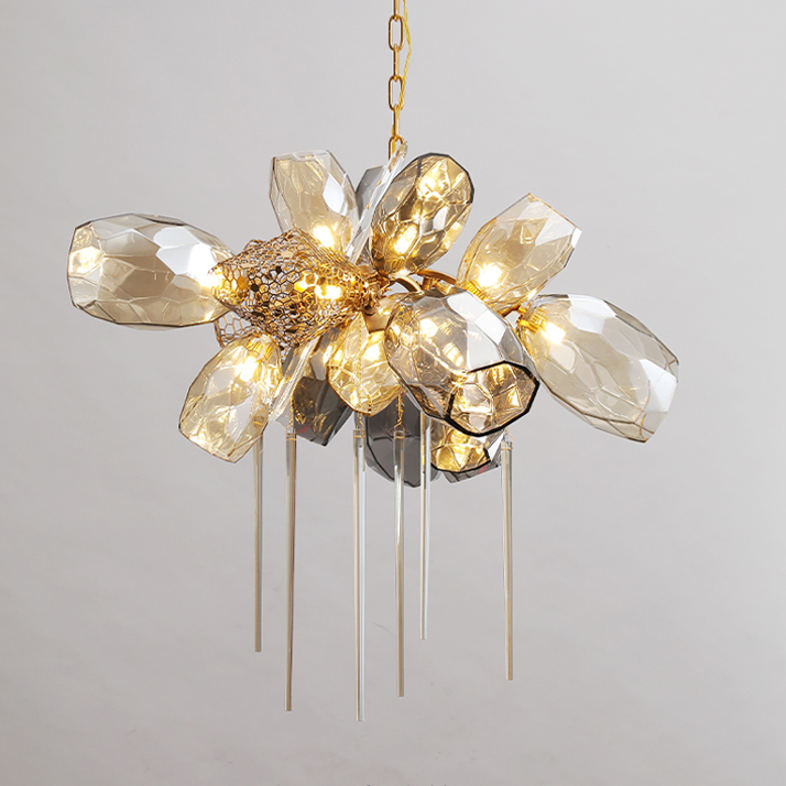 Подвесная люстра Delight Collection Britannica 8898P/AL gold/smoky