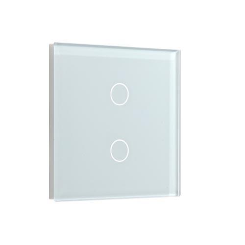 Выключатель сенсорный двухклавишный Hiper белый S1G2-01W
