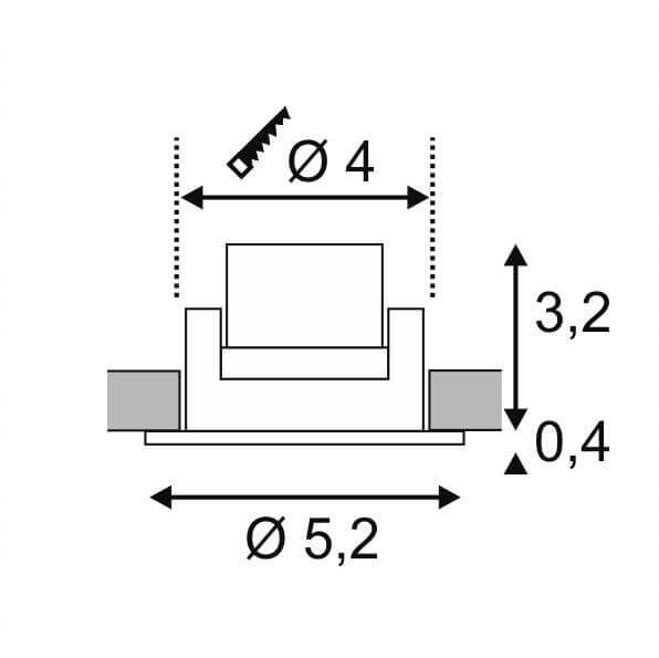 Встраиваемый светодиодный светильник SLV New Tria Mini DL Round Set 113971
