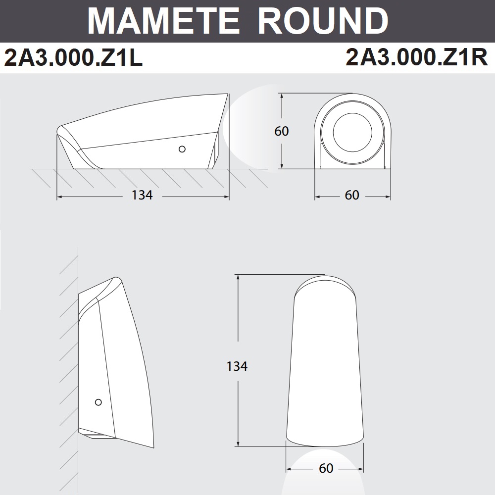 Уличный настенный светильник Fumagalli Mamete 2A3.000.000.AXZ1L