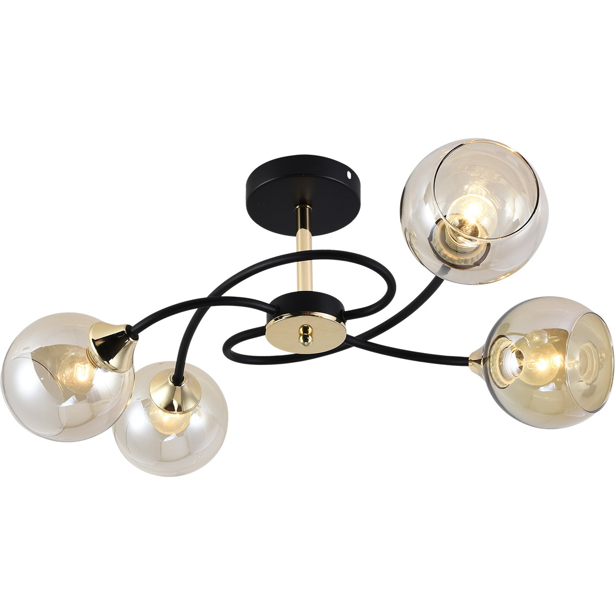 Люстра на штанге Reluce 01356-0.3-04B BK+FGD