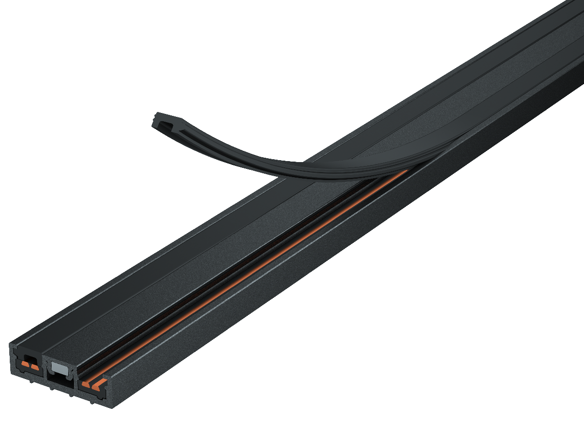 Ультратонкий накладной магнитный шинопровод iLedex Vision 4825-25/7-1000-BK