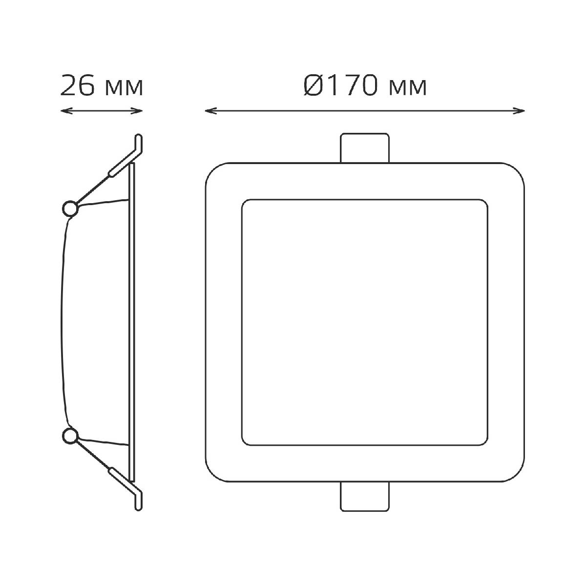 Встраиваемый светильник Gauss Elementary Downlight 998420218