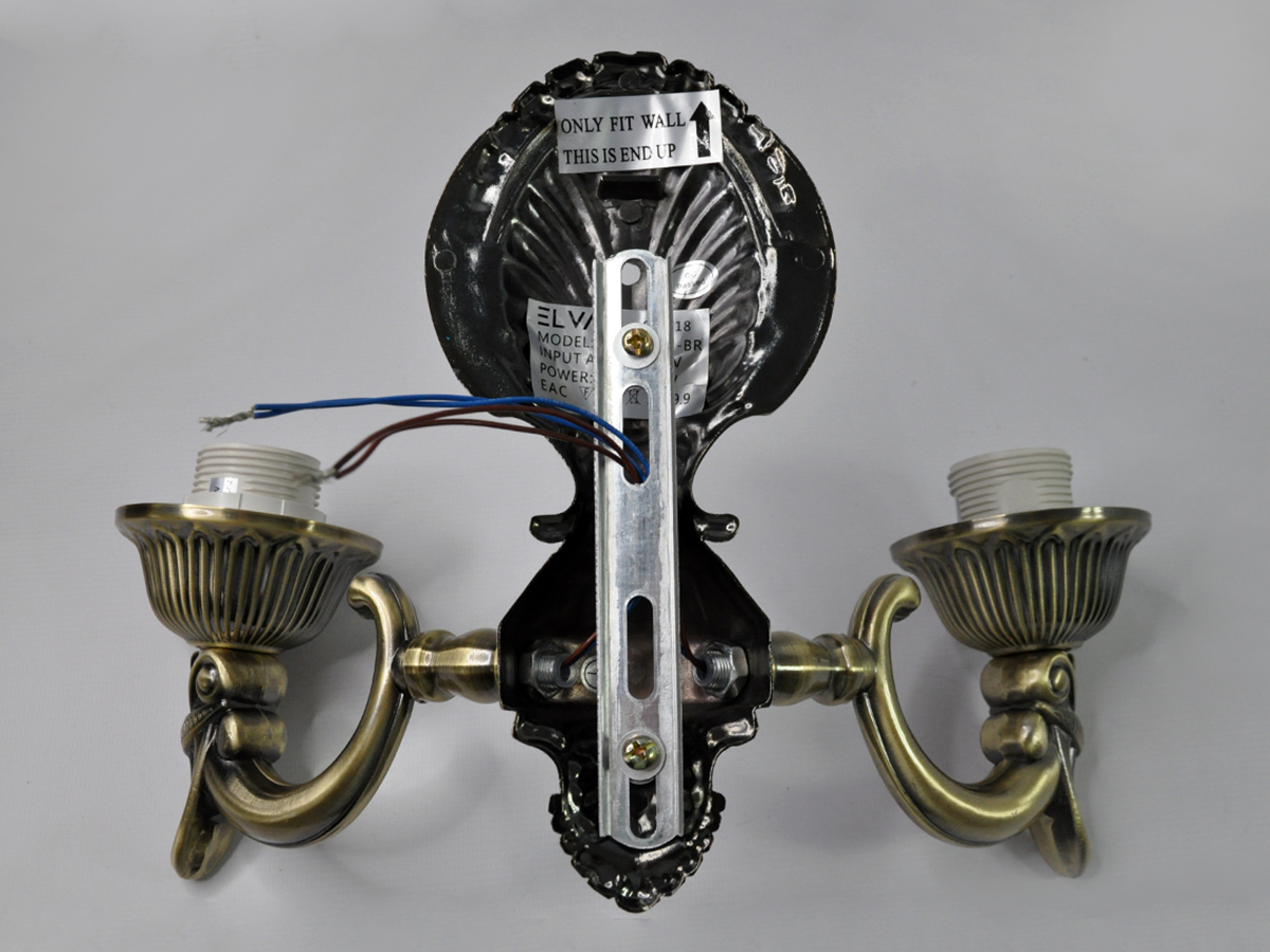 Бра Elvan BR-161/2-2xE27-Br