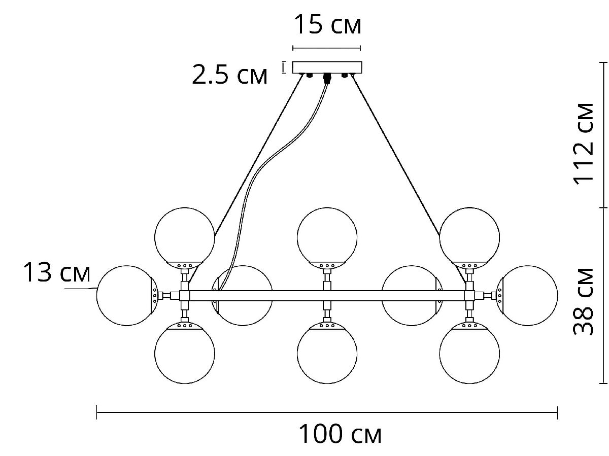 Подвесная люстра Arte Lamp Bolla A1664SP-25GO