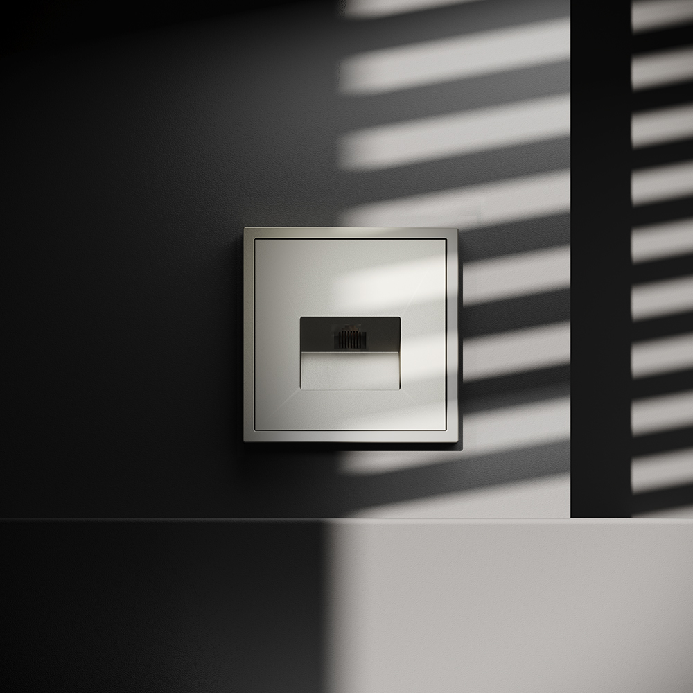 Розетка компьютерная Voltum S70 VLS060104 (шелк)