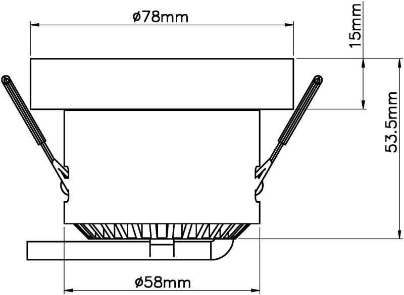 Встраиваемый светильник Deko-Light COB 68 acrylic 565195