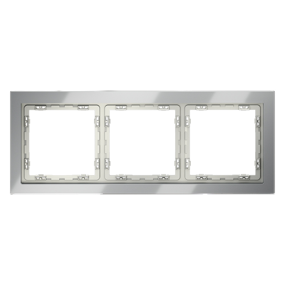 Рамка на 3 поста Voltum S70 VLS110305 (сталь, стекло)