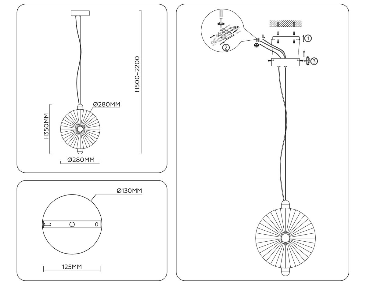 Подвесной светильник Ambrella Light High Light Crystal LH31145